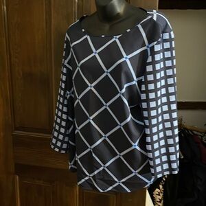 NY&Co two-tone blue blouse size extra large XL